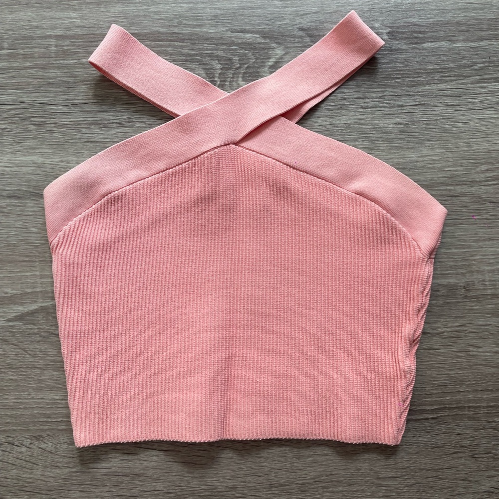 Babaton Sculpt Knit Criss Cross Cropped Tank